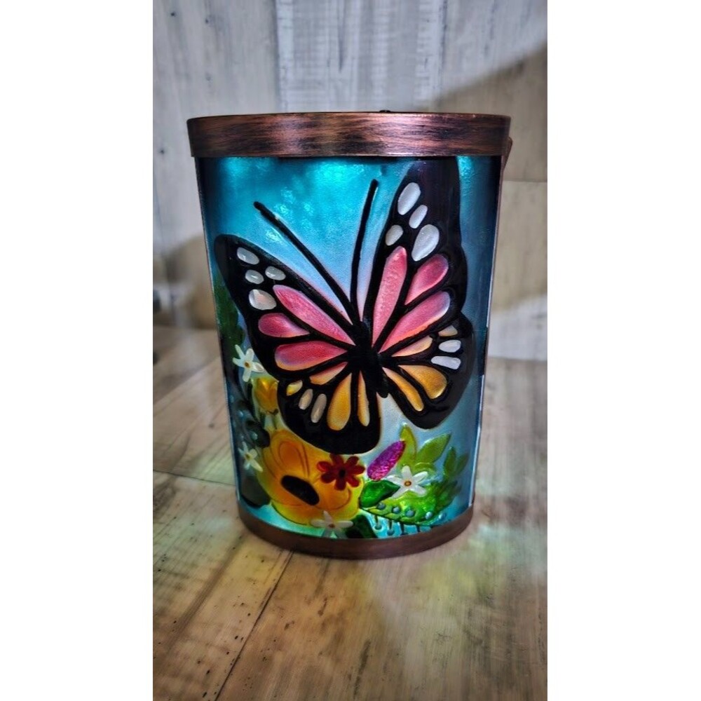 Solar LED Lantern Butterfly Hanging Light Outdoor Garden Waterproof